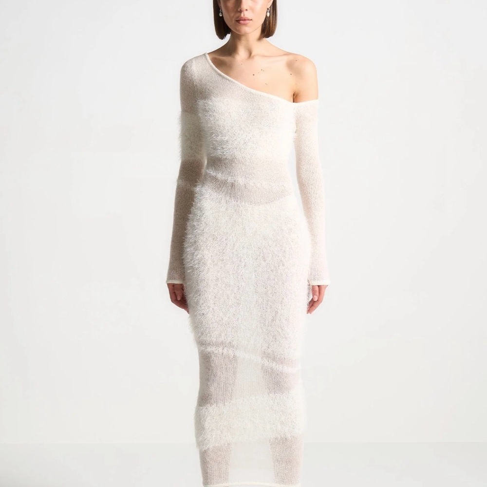 Maniere de Voir Off Shoulder Knitted Maxi Dress - Picture 3 of 4
